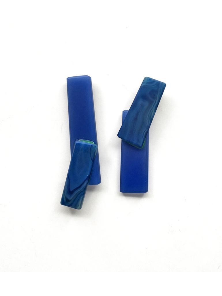 Julia Obermaier, Remains (blau), Ohrschmuck