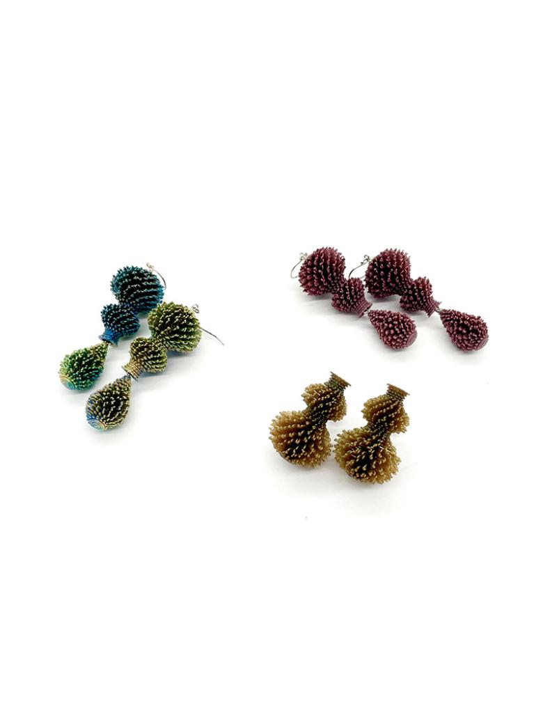 Lingjie Wang, Ohrschmuck, PLA verschiedene Farben, Silber