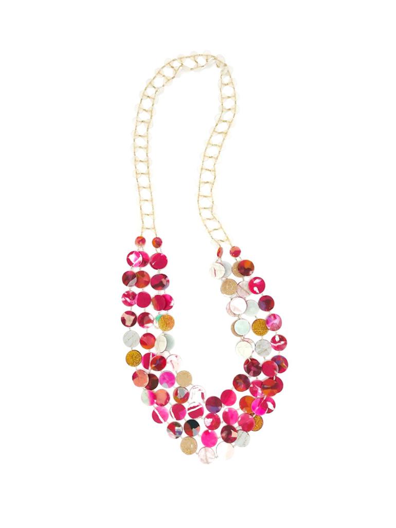 Karola Torkos, 'Cascade Pink', Kette, recycelter Kunststoff