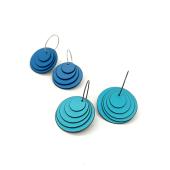 Uli Biskup, Ohrschmuck 'big spheres', blau, türkis