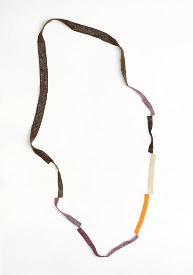Kirsten Jäschke, Kette, braun-violett-weiss-orange