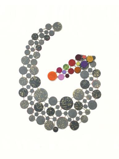 Karola Torkos, Collier 'grey-glitter-color'